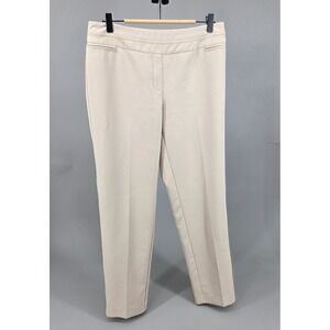 Zac & Rachel Dress Pants Women 8 Beige Straight Leg Business Casual Professional